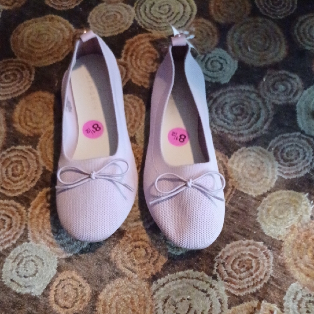 Women's Ballet Flats - Pink Knit Slip-On - Picture 4 of 4
